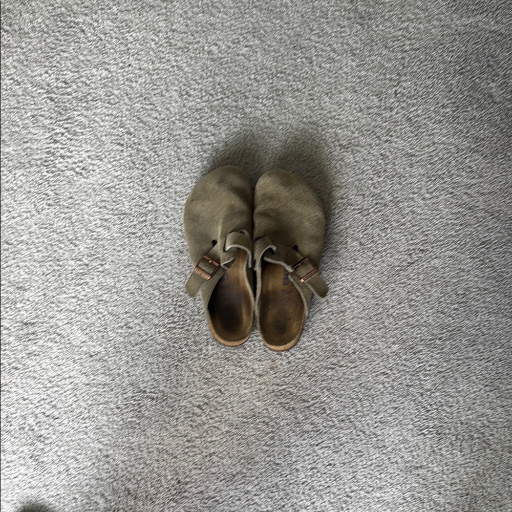 Birkenstock Tan Loafers and Slip-Ons with Soft Suede Material